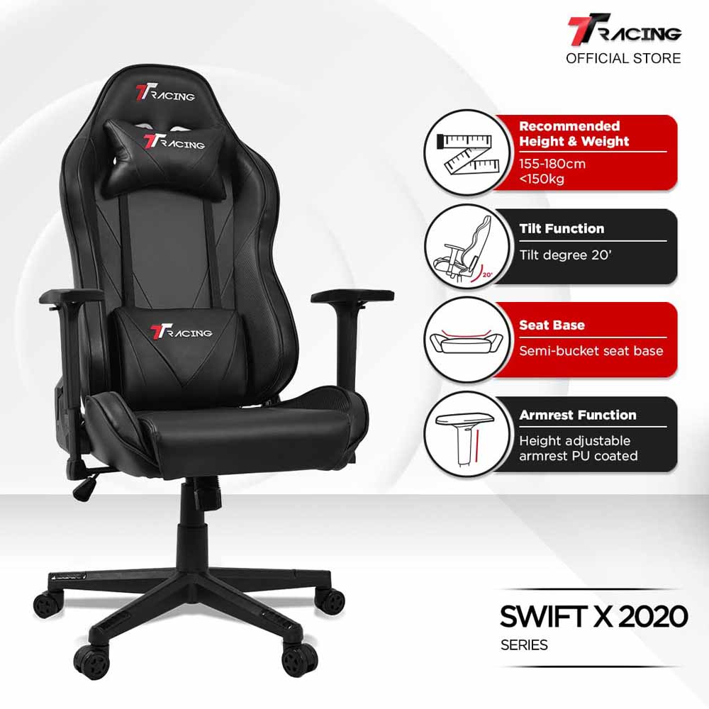 TTRacing Swift X 2020 Gaming Chair - Black - Packshot 4