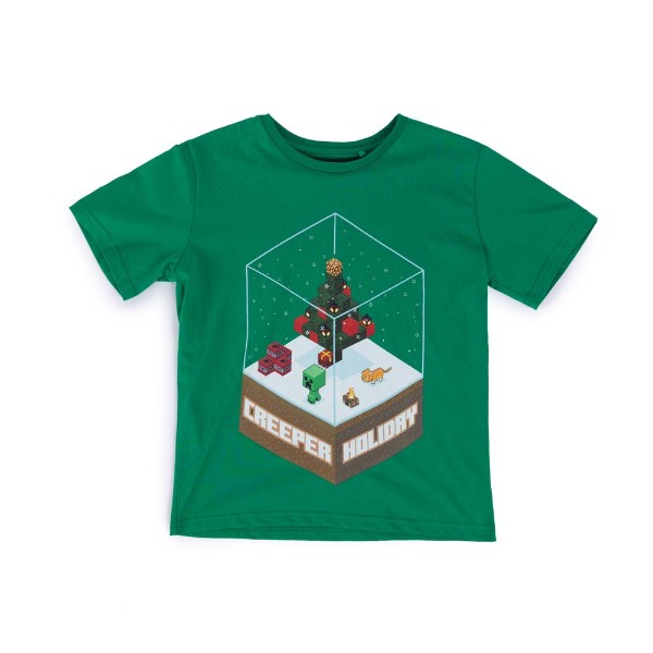 Minecraft - Creeper Holiday Youth T-Shirt - Packshot 1