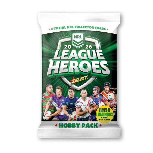 NRL - TC - Select 2026 League Heroes Hobby Booster - Packshot 1