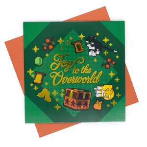 Minecraft - Joy to the Overworld Christmas Greeting Card