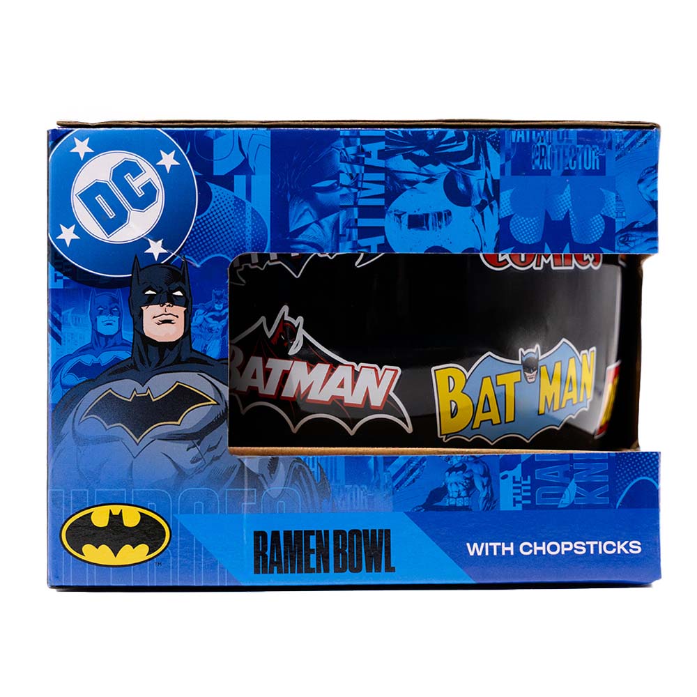DC Comics - Batman Logo Ramen Bowl with Chopsticks - Packshot 3