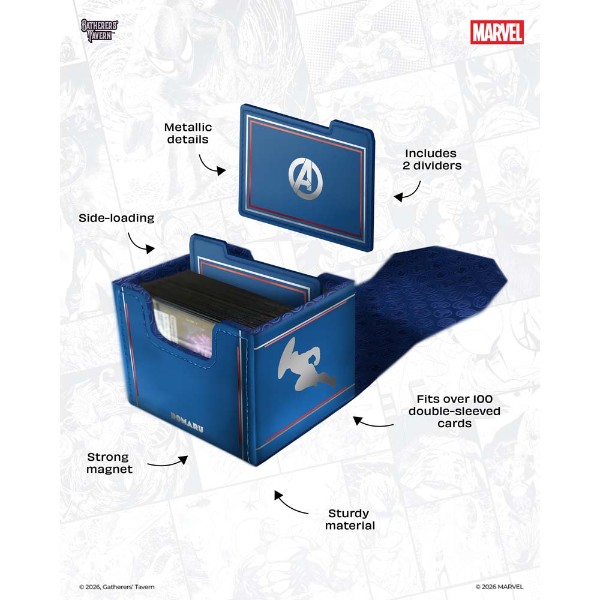 Gatherer’s Tavern - TCG - Marvel Super Heroes Domaru Deck Box - Captain America - Packshot 2