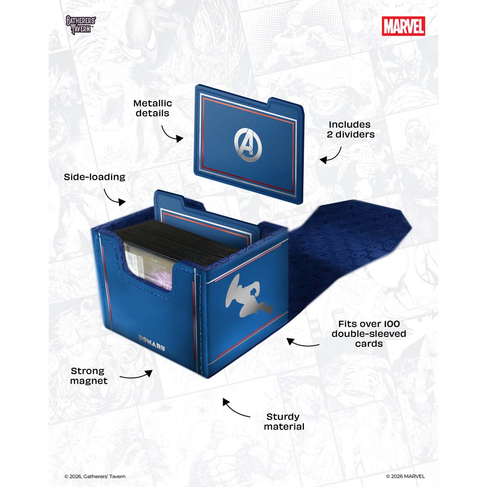 Gatherer’s Tavern - TCG - Marvel Super Heroes Domaru Deck Box - Captain America - Packshot 2