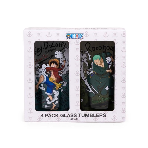One Piece - Straw Hat Crew Glass 4-Pack - Packshot 3