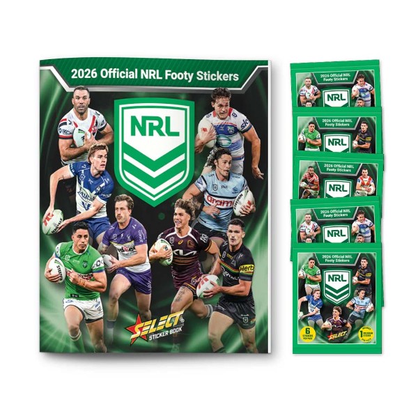 NRL - Select 2026 Footy Stickers Book Bundle - Packshot 1
