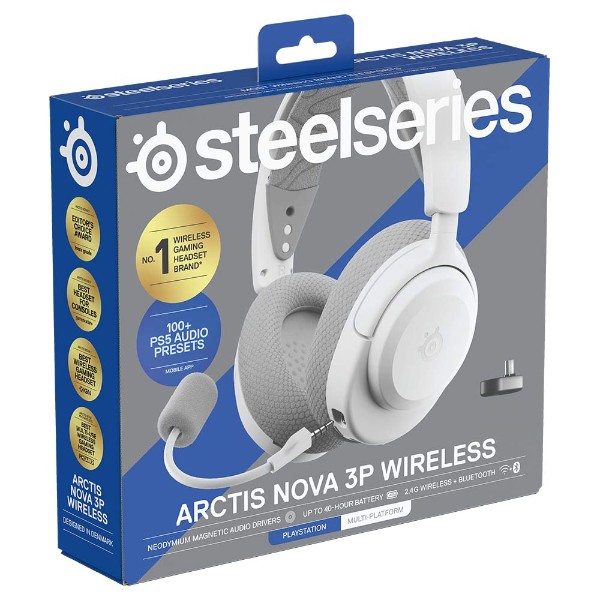 SteelSeries Arctis Nova 3P Wireless Headset - White - Packshot 5