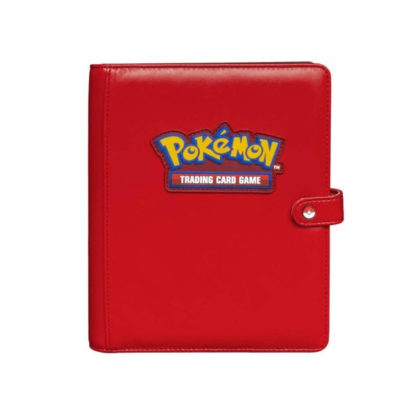 red pokemon card book Amazon.com: Ultra Pro Premium 4 Pocket Pokemon Binder  Pokemon Card Binder  with 20 Side-Loading Pages & Holds up to 160 Cards  Acid-Free & Non-PVC   Snap Closure, Black Backing &