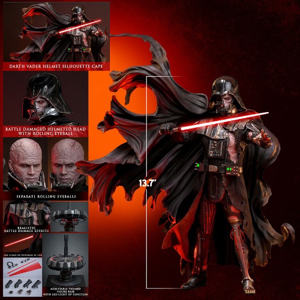 Star Wars - Darth Vader (Battle Damaged) Deluxe Version 1/6 Scale