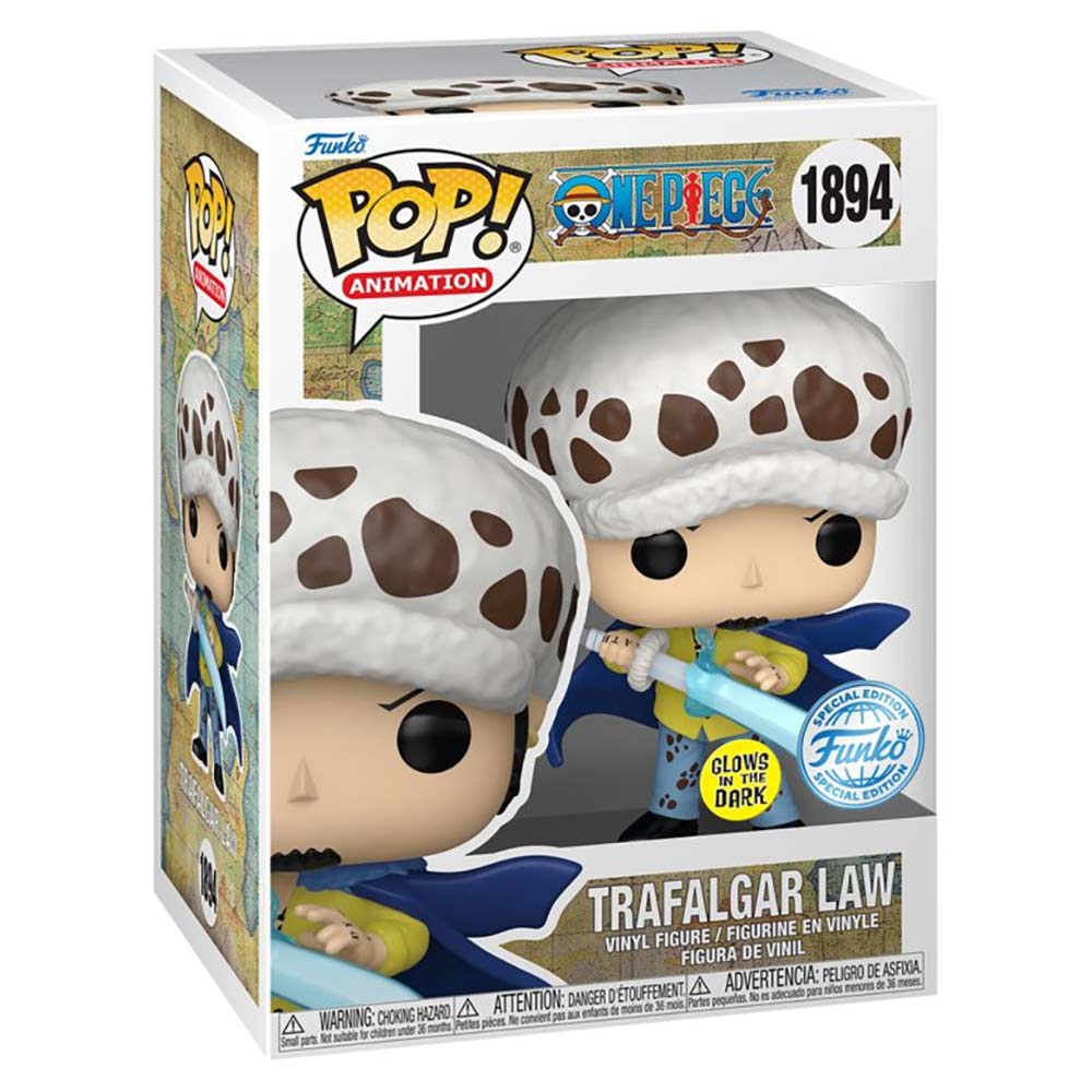 One Piece - Trafalgar Law with Blue Anesthesia Glow Pop! Vinyl Figure - Packshot 3