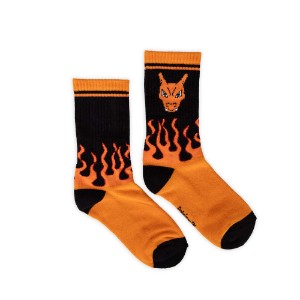 Pokemon - Flaming Charizard Kids Sport Socks