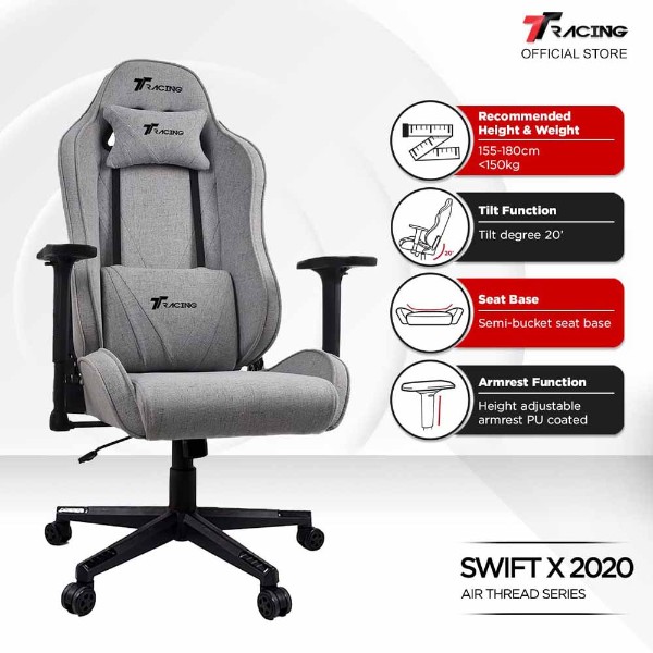 TTRacing Swift X 2020 Air Threads Fabric Gaming Chair - Dawn - Packshot 5