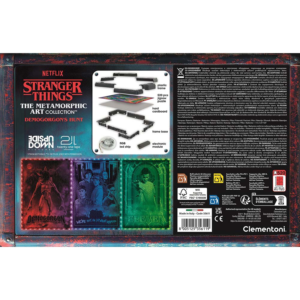 Stranger Things - Metamorphic Art Collection: Demogorgon's Hunt 520 Piece Jigsaw Puzzle - Packshot 6
