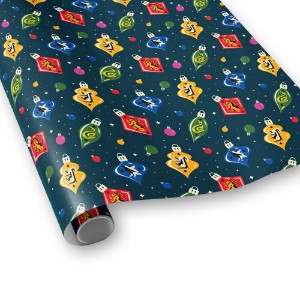 Harry Potter - Hogwarts Houses Ornaments Christmas Wrapping Paper