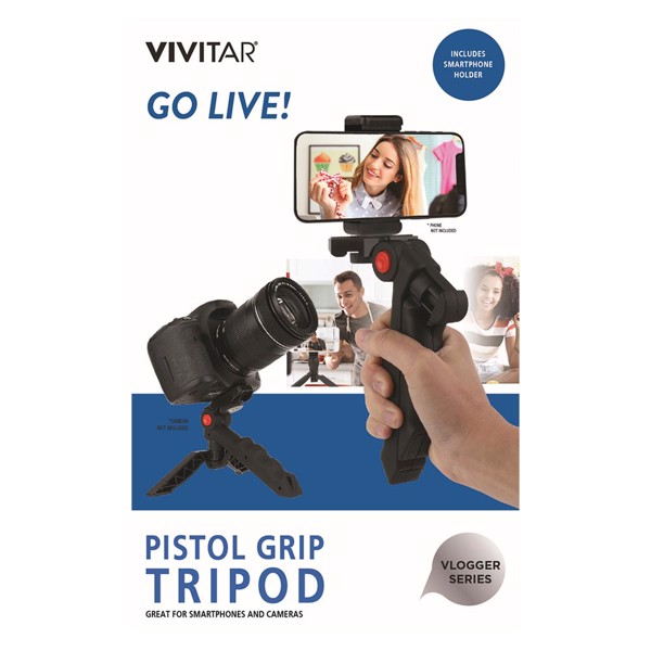 Vivitar Streaming Go Live! Pistol Grip Tripod Phones EB Games Australia