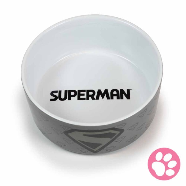 DC Comics - Superman - Monochrome Ceramic Pet Bowl - Packshot 2