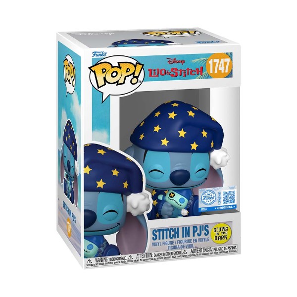 Lilo & Stitch - Stitch in PJ's Glow Pop! Vinyl Figure - Packshot 3