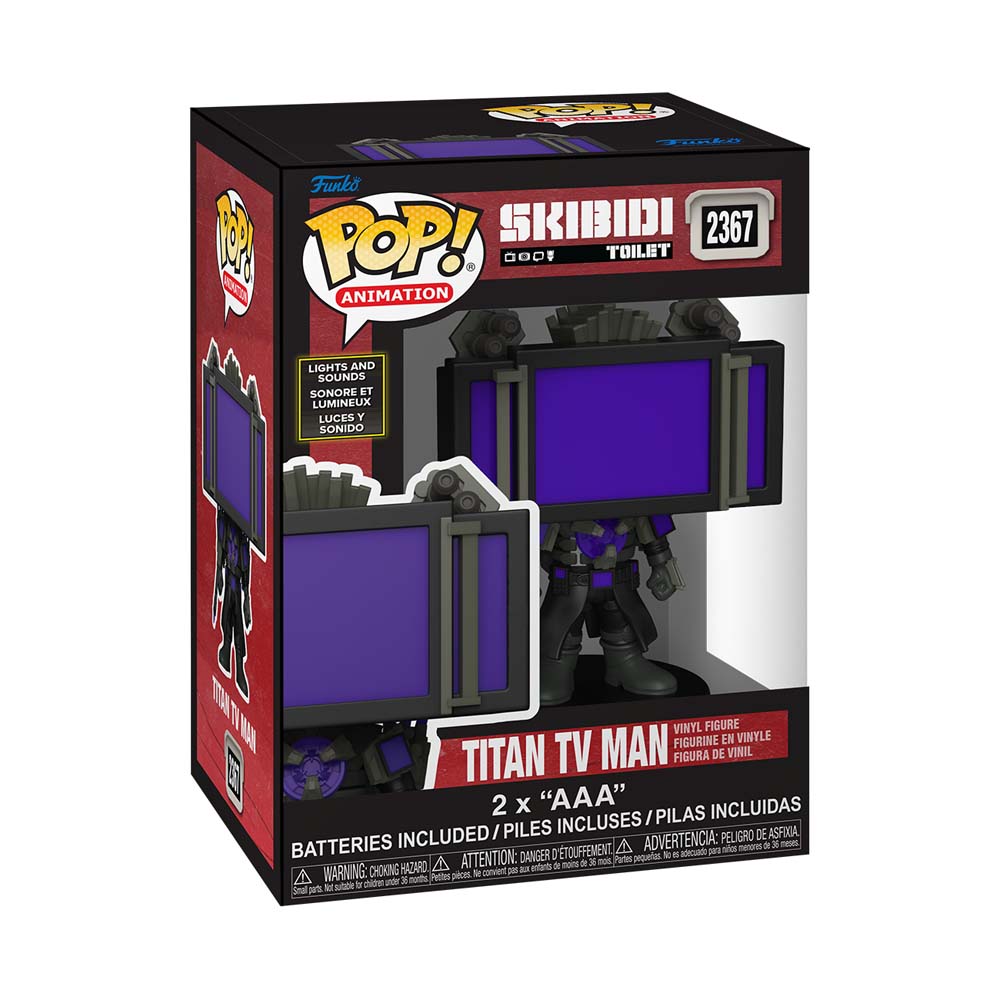 Skibidi Toilet - Titan TV Man with Light & Sound Pop! Vinyl Figure - Packshot 2