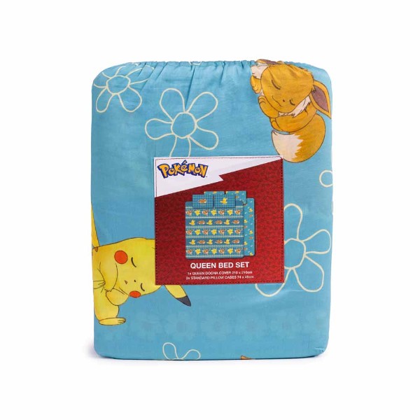 Pokemon - Eevee & Pikachu Quilt Cover Set - Queen - Packshot 1
