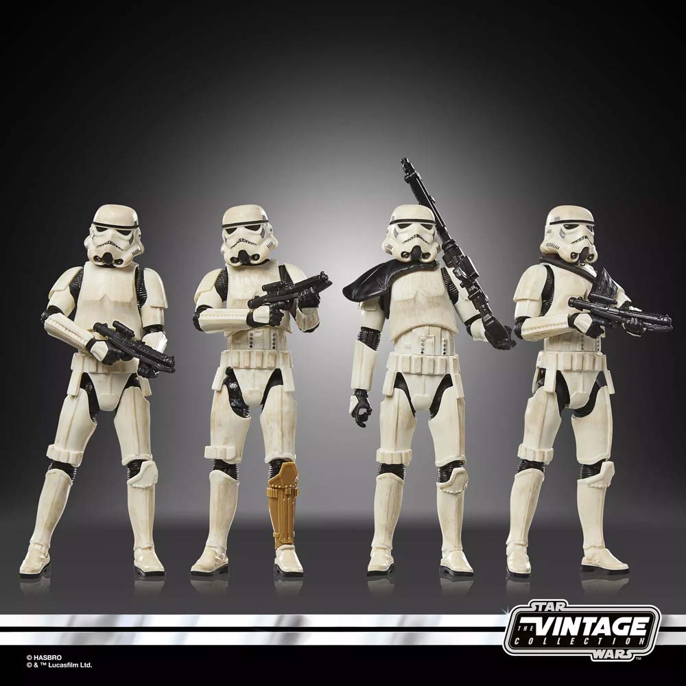 Star Wars - The Mandalorian and Grogu - The Vintage Collection - Imperial Remnant Stormtrooper Action Figure 4-Pack - Packshot 4