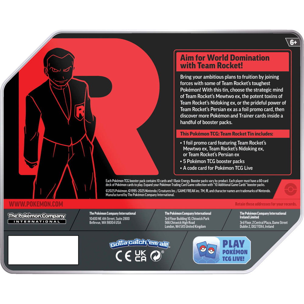 Pokemon - TCG - Team Rocket Tin (Assorted) - Packshot 5