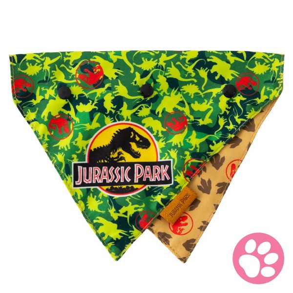 Jurassic Park - Camouflage/T-Rex Tracks Pet Bandana - M/L - Packshot 1