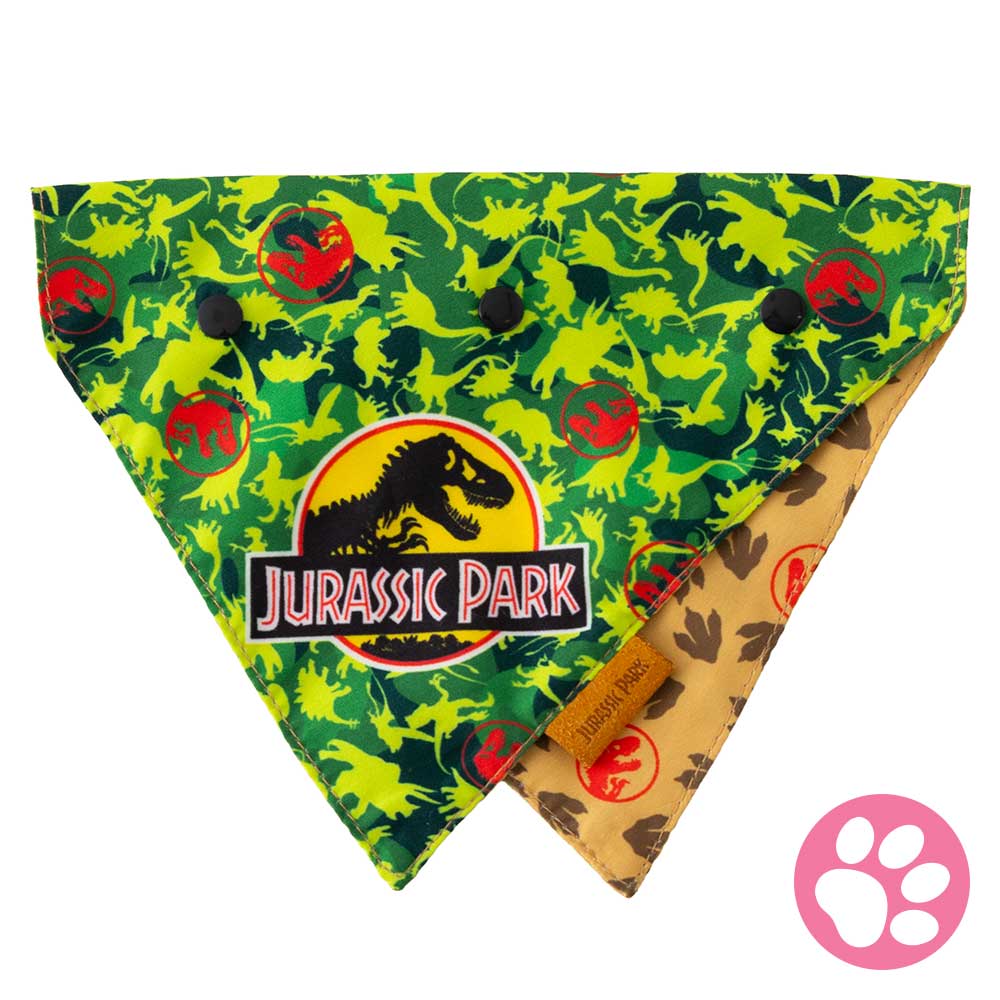 Jurassic Park - Camouflage/T-Rex Tracks Pet Bandana - M/L - Packshot 1
