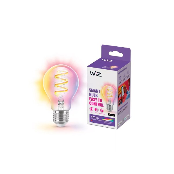 WiZ Colour & White 40W A60 E27 Filament Light Bulb (Clear) Gen 2 - Packshot 2