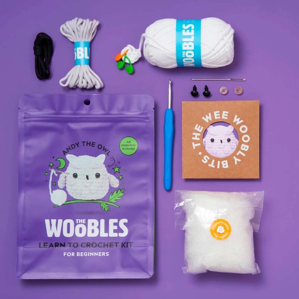 The WOOBLES - Andy the Owl Crochet Kit - Packshot 3