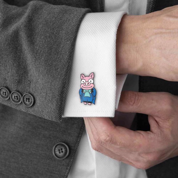 The Simpsons - Pig Bride & Groom Cufflinks Replica - Packshot 3
