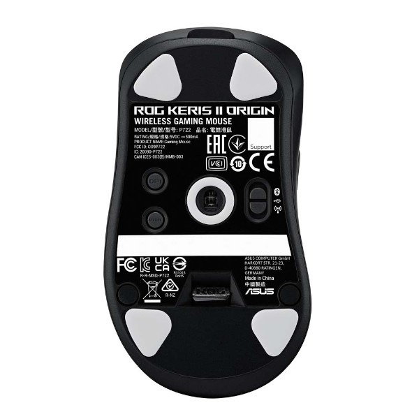 ASUS ROG - Keris II Origin eSports Ergo Wireless Gaming Mouse - Black - Packshot 2