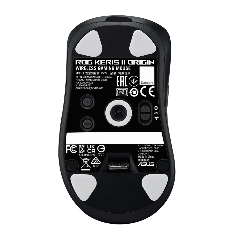 ASUS ROG - Keris II Origin eSports Ergo Wireless Gaming Mouse - Black - Packshot 2