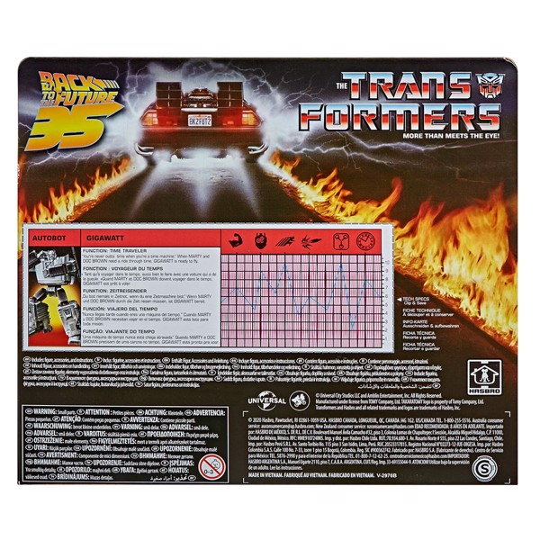 Transformers x Back to the Future - DeLorean Gigawatt Collaborative Mash-Up Action Figure - Packshot 6