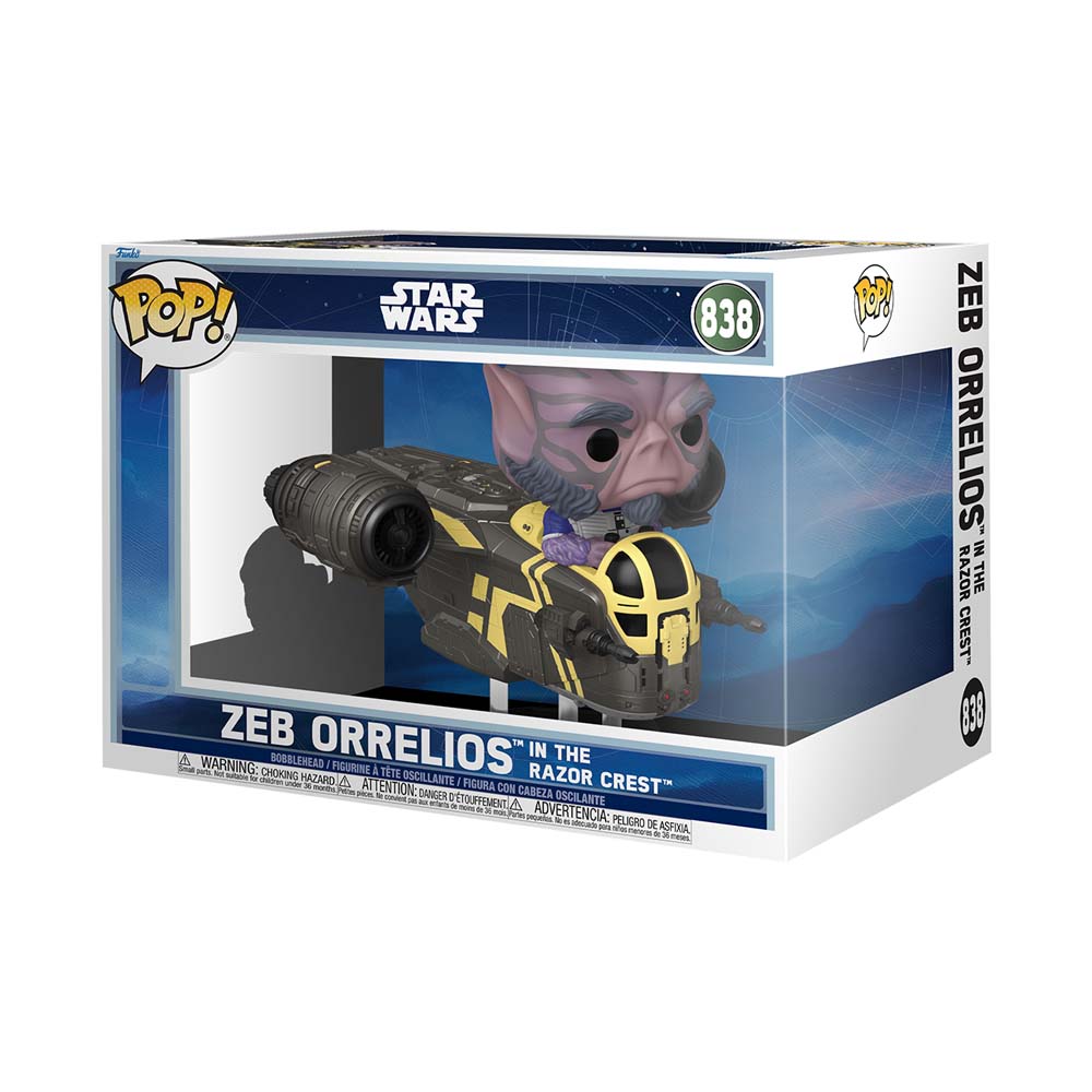 Star Wars - The Mandalorian & Grogu - Zeb Orrelios in the Razor Crest Pop! Rides Vinyl Figure - Packshot 2