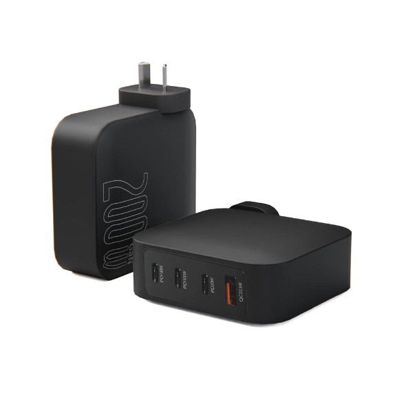 Laser PD3.0 200W GaN Wall Charger - Black - Packshot 2