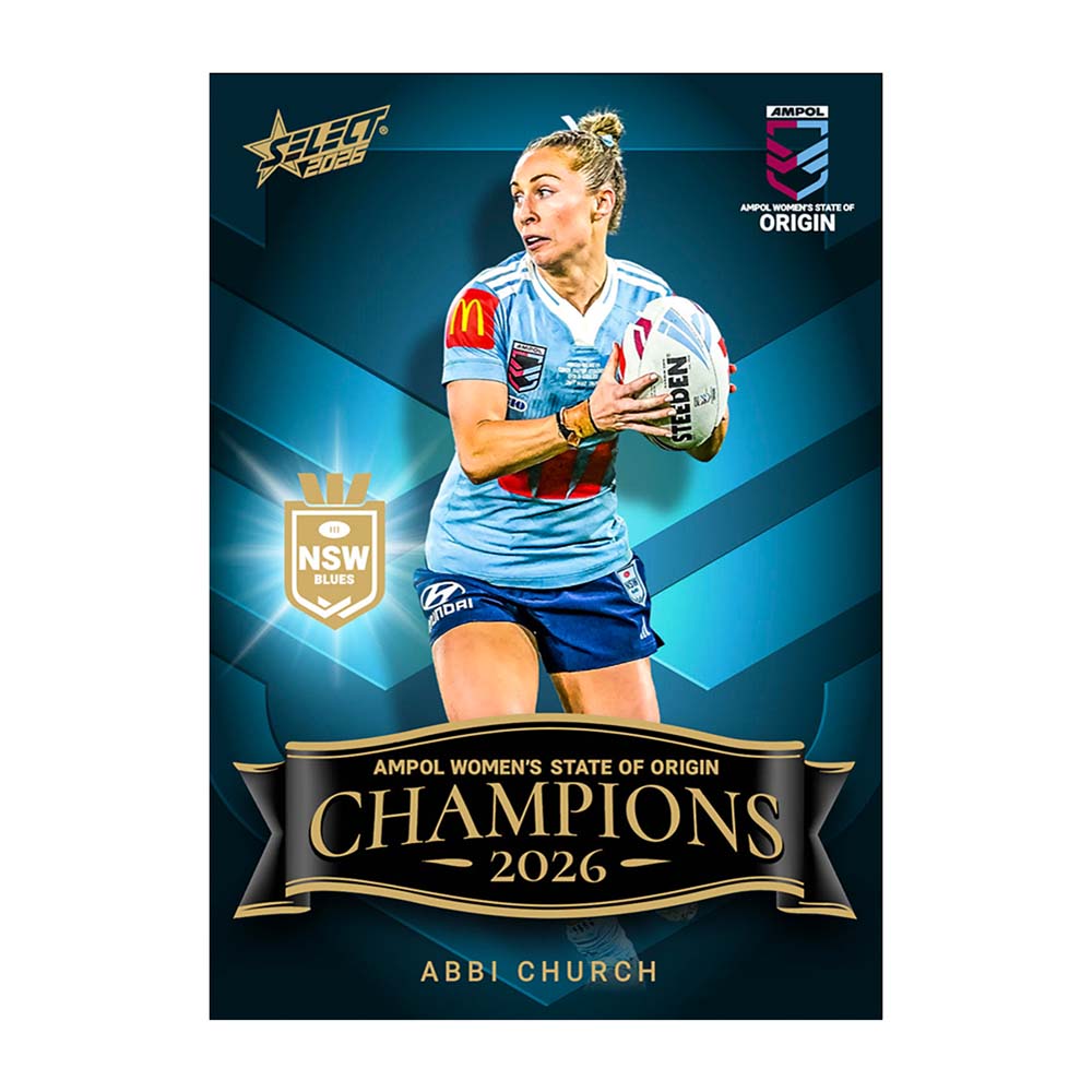 NRL - TC - 2026 Women's State of Origin Champions Card Set - NSW Blues - Packshot 3