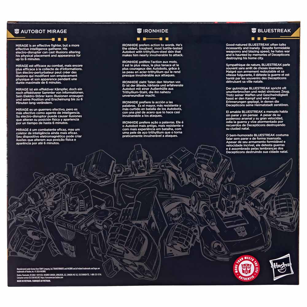 Transformers - Autobot Mirage, Ironhide & Bluestreak Action Figure 3-Pack - Packshot 4