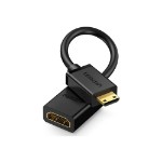 UGREEN Mini HDMI Male to HDMI Female Adapter Cable 22cm 4K Support Black - Packshot 2
