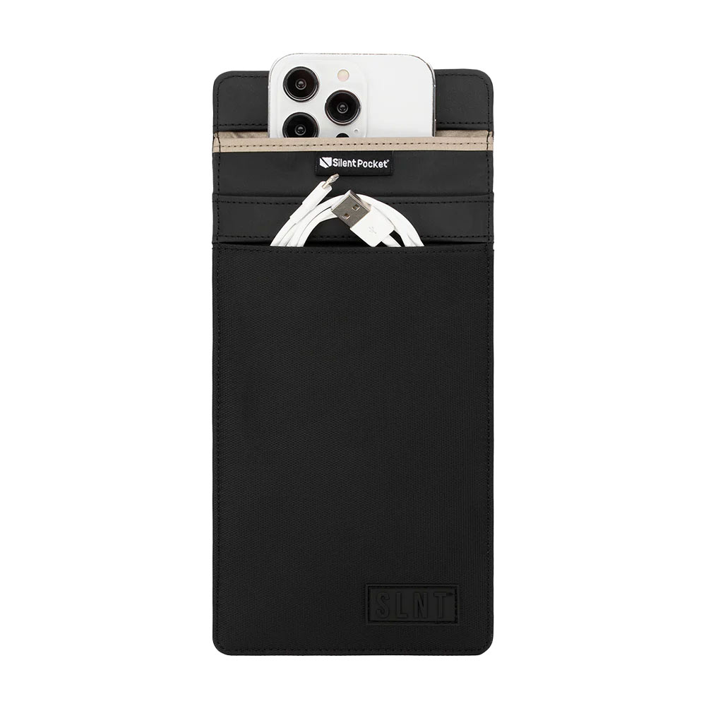 SLNT - Faraday RFID Blocking Phone Sleeve - Medium (Black) - Packshot 2