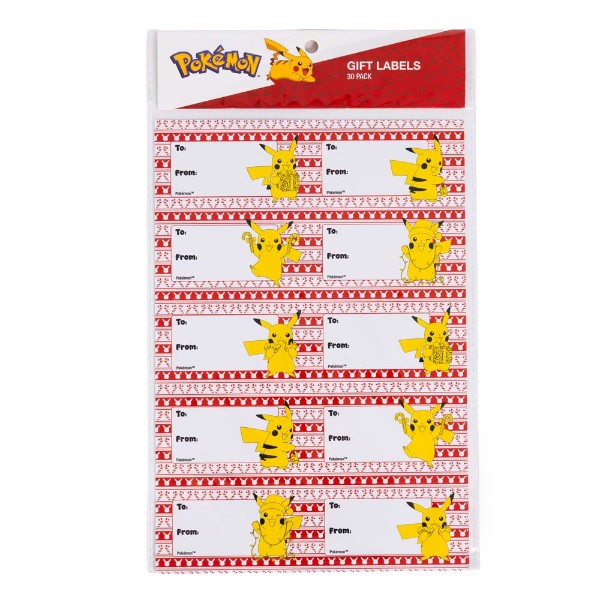 Pokemon - Pikachu Christmas Gift Labels - Packshot 1