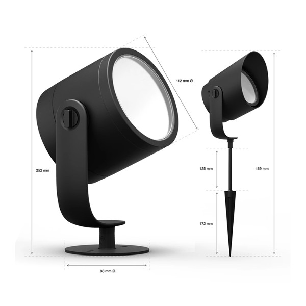 Philips - Hue Lily XL Outdoor Spot Light Extension - Packshot 3