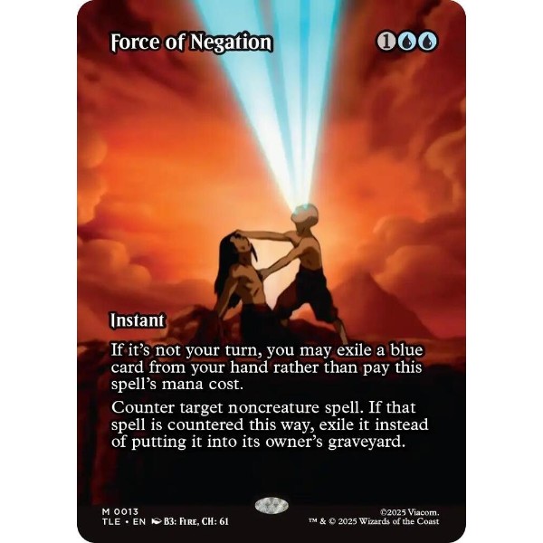 Magic: The Gathering - TCG - Avatar: The Last Airbender: Eternal-Legal - Force of Negation (Borderless) Normal 13 - NM/M - Packshot 1