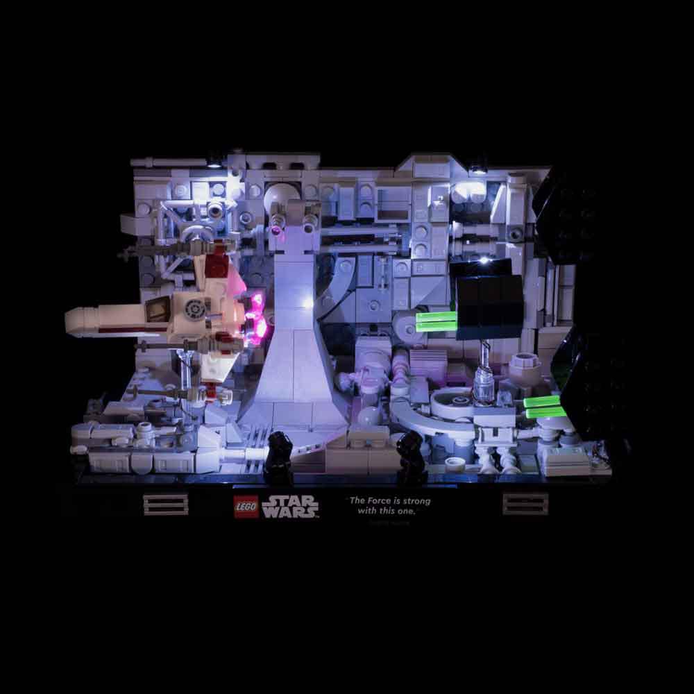 Light My Bricks - Star Wars - Death Star Trench Run Diorama (LEGO #75329) Light Kit - Packshot 3