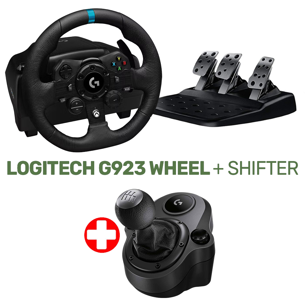 Logitech G923 Trueforce Sim Racing Wheel for Xbox + BONUS Shifter 