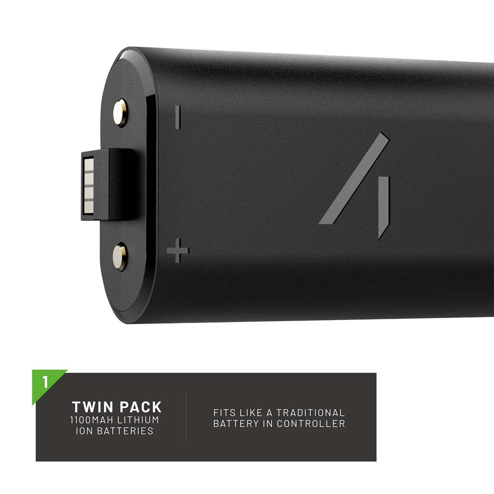 4Gamers - XBOX Wireless Controller Twin Play & Charge High Capacity Battery Packs - Black - Packshot 4