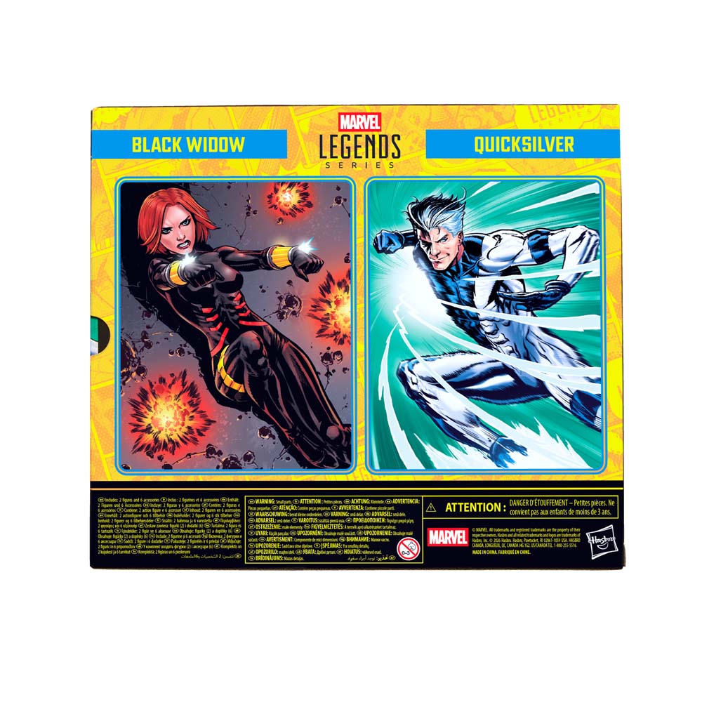 Marvel - Avengers - Marvel Legends Series Black Widow and Quicksilver 2-Pack 6" Action Figures - Packshot 5
