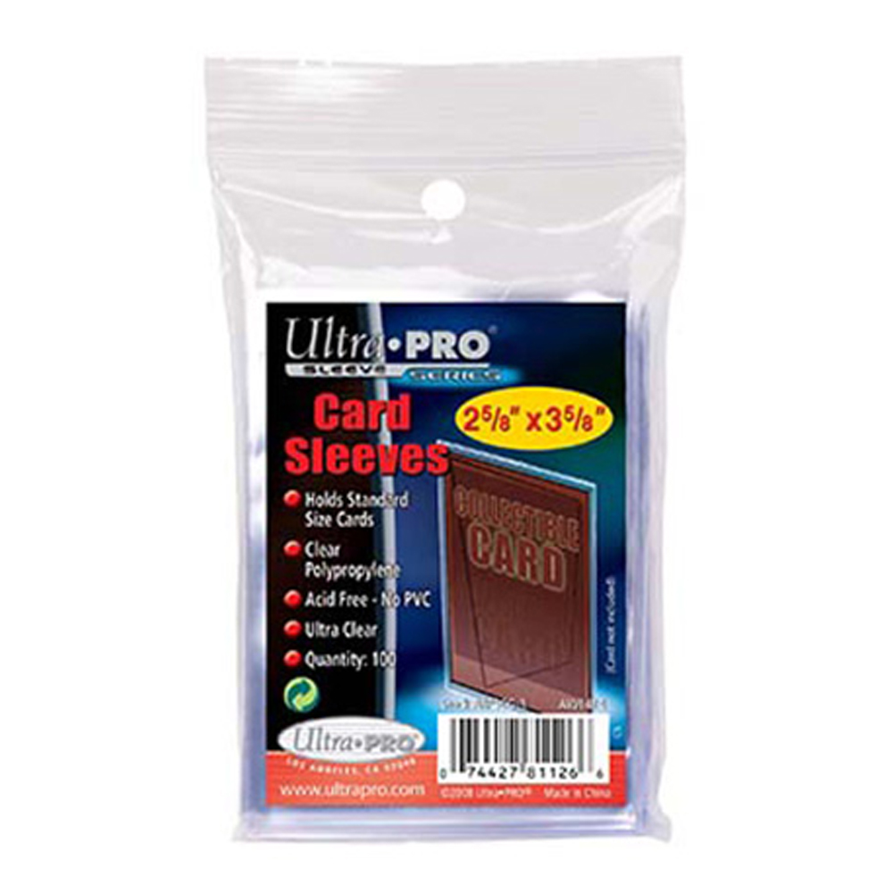Ultra Pro Card Sleeve 21/2" X 31/2" Soft Card Sleeves Pack 100