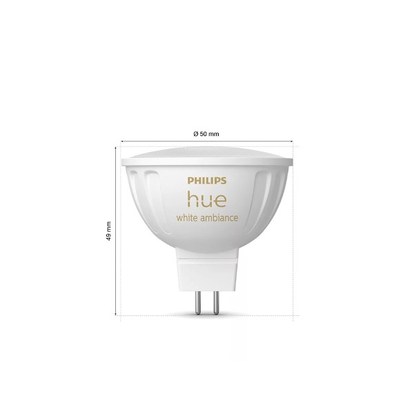 Philips - Hue White Ambiance MR16 Smart Spotlight - Packshot 3