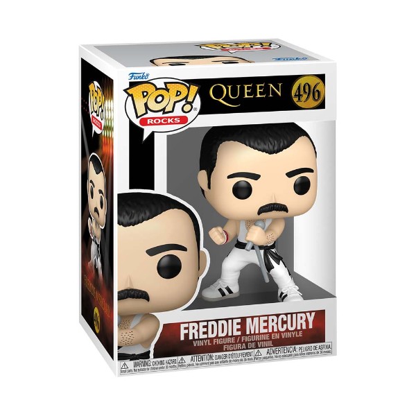 Queen - Freddie Mercury (White Singlet) Pop! Vinyl Figure - Packshot 2