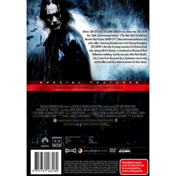 The Crow (1994) - Packshot 2