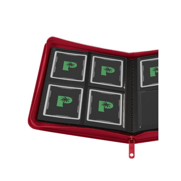 Palms Off Gaming - Collector's Series 4 Pocket Zip Trading Card Binder - Red - Packshot 2